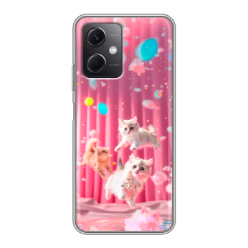 Силиконовый чехол на Xiaomi RedMi Note 12 5G с принтом милые котики Силиконовый чехол на Xiaomi RedMi Note 12 5G с принтом милые котики