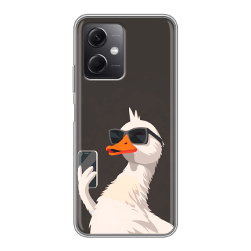 Силиконовый чехол на Xiaomi RedMi Note 12 5G с принтом утка в очках