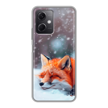 Силиконовый чехол на Xiaomi RedMi Note 12 5G с принтом лиса Силиконовый чехол на Xiaomi RedMi Note 12 5G с принтом лиса