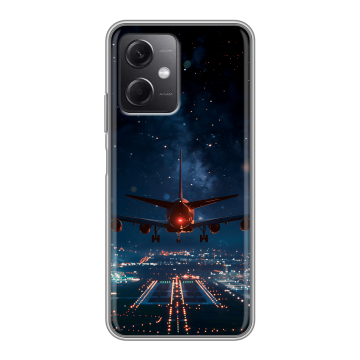 Силиконовый чехол на Xiaomi RedMi Note 12 5G с принтом самолет