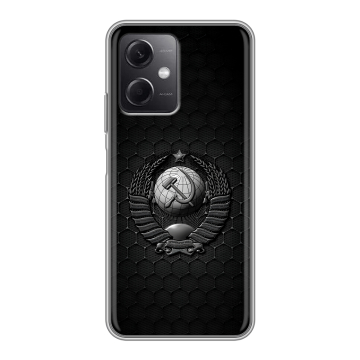 Силиконовый чехол на Xiaomi RedMi Note 12 5G с принтом Герб Флаг СССР Силиконовый чехол на Xiaomi RedMi Note 12 5G с принтом Герб Флаг СССР