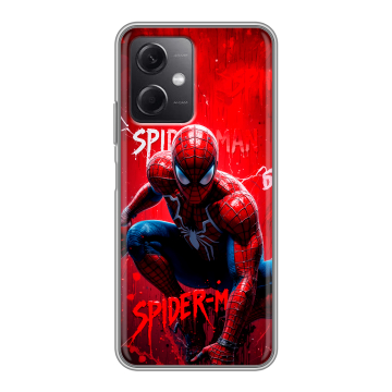 Силиконовый чехол на Xiaomi RedMi Note 12 5G с принтом Spiderman Человек паук Силиконовый чехол на Xiaomi RedMi Note 12 5G с принтом Spiderman Человек паук