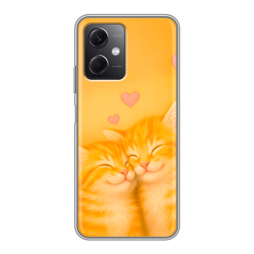Силиконовый чехол на Xiaomi RedMi Note 12 5G с принтом Милые котята