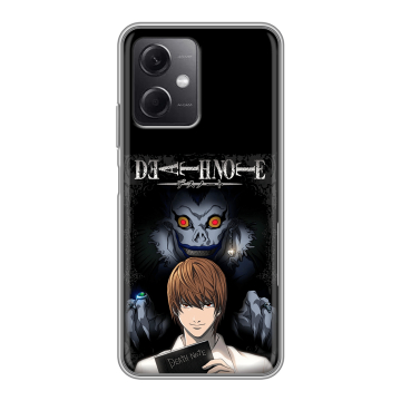 Силиконовый чехол на Xiaomi RedMi Note 12 5G с принтом Death note Тетрадь смерти Силиконовый чехол на Xiaomi RedMi Note 12 5G с принтом Death note Тетрадь смерти