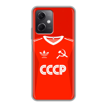 Силиконовый чехол на Xiaomi RedMi Note 12 5G с принтом Флаг Герб СССР Силиконовый чехол на Xiaomi RedMi Note 12 5G с принтом Флаг Герб СССР