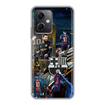 Силиконовый чехол на Xiaomi RedMi Note 12 5G с принтом Messi Barcelona Силиконовый чехол на Xiaomi RedMi Note 12 5G с принтом Messi Barcelona