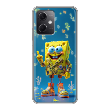 Силиконовый чехол на Xiaomi RedMi Note 12 5G с принтом Спанч боб Спанчбоб Силиконовый чехол на Xiaomi RedMi Note 12 5G с принтом Спанч боб Спанчбоб