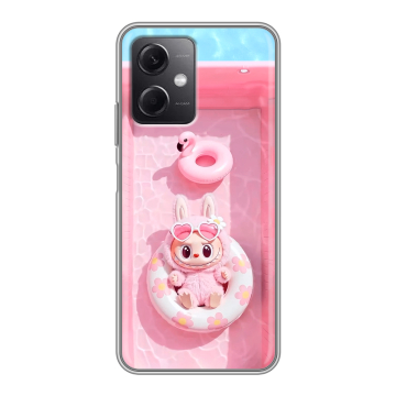 Силиконовый чехол на Xiaomi RedMi Note 12 5G с принтом Labubu Лабубу Силиконовый чехол на Xiaomi RedMi Note 12 5G с принтом Labubu Лабубу