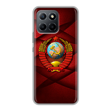 Силиконовый чехол на Huawei Honor X8 5G с принтом Герб СССР