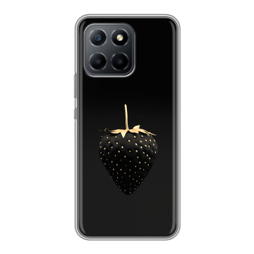 Силиконовый чехол на Huawei Honor X8 5G с принтом Черная клубника