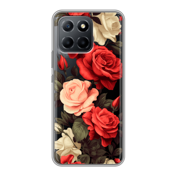 Силиконовый чехол на Huawei Honor X8 5G с принтом Розы