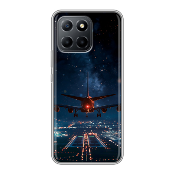 Силиконовый чехол на Huawei Honor X8 5G с принтом самолет