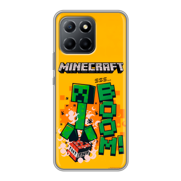 Силиконовый чехол на Huawei Honor X8 5G с принтом Майнкрафт Minecraft
