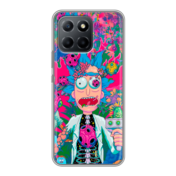 Силиконовый чехол на Huawei Honor X8 5G с принтом Рик и Морти Rick Morty
