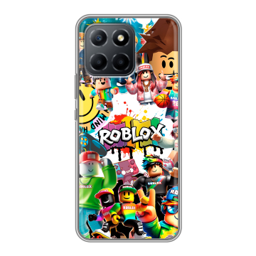 Силиконовый чехол на Huawei Honor X8 5G с принтом Roblox Роблокс Силиконовый чехол на Huawei Honor X8 5G с принтом Roblox Роблокс