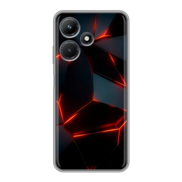 Силиконовый чехол на Infinix Hot 30i с принтом Яркие абстракции