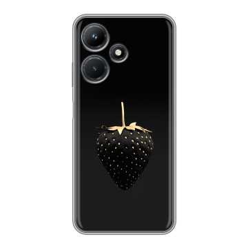Силиконовый чехол на Infinix Hot 30i с принтом Черная клубника