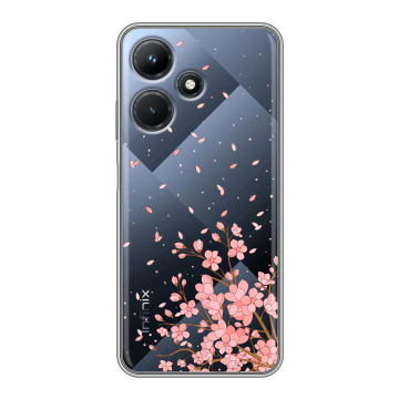 Силиконовый чехол на Infinix Hot 30i с принтом Ветка сакуры