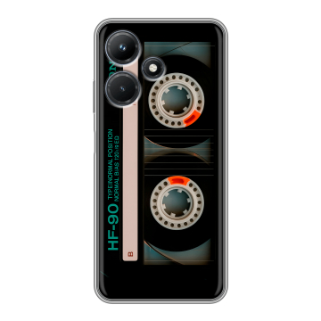 Силиконовый чехол на Infinix Hot 30i с принтом Кассета