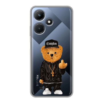 Силиконовый чехол на Infinix Hot 30i с принтом Мишка