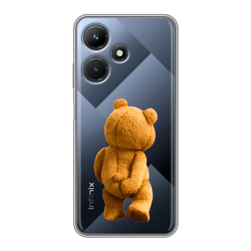 Силиконовый чехол на Infinix Hot 30i с принтом Медведь