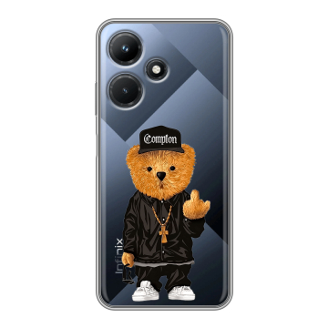 Силиконовый чехол на Infinix Hot 30i с принтом Плюшевый медведь