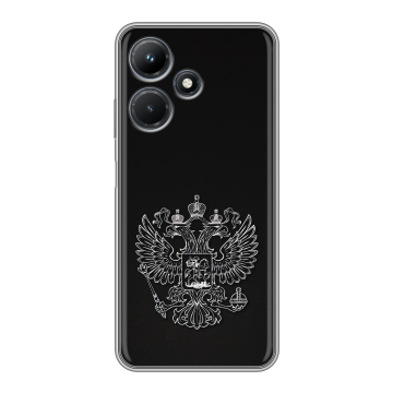 Силиконовый чехол на Infinix Hot 30i с принтом Герб России Силиконовый чехол на Infinix Hot 30i с принтом Герб России