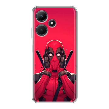 Силиконовый чехол на Infinix Hot 30i с принтом Дедпул Deadpool