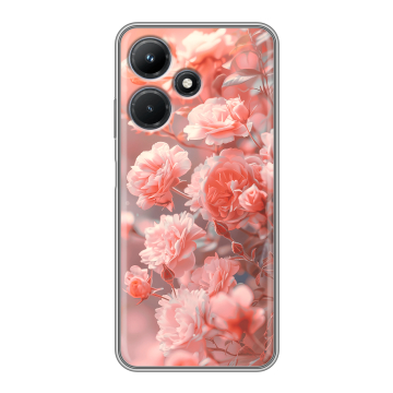 Силиконовый чехол на Infinix Hot 30i с принтом Розы цветы