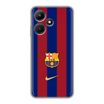 Силиконовый чехол на Infinix Hot 30i с принтом Барселона Barcelona