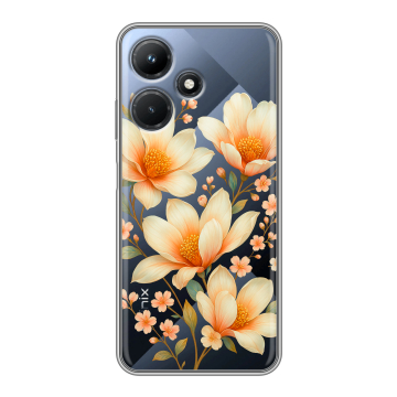 Силиконовый чехол на Infinix Hot 30i с принтом Цветы