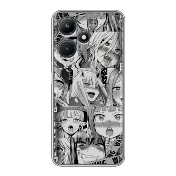 Силиконовый чехол на Infinix Hot 30i с принтом Ahegao Ахегао Аниме