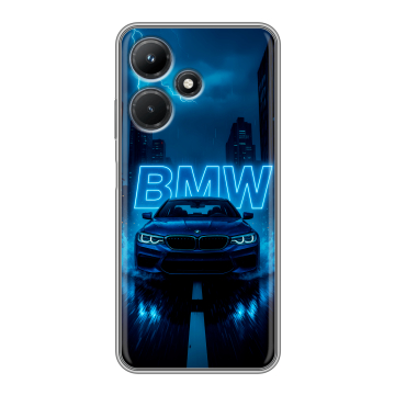 Силиконовый чехол на Infinix Hot 30i с принтом BMW БМВ