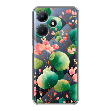 Силиконовый чехол на Infinix Hot 30i с принтом женский