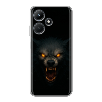 Силиконовый чехол на Infinix Hot 30i с принтом Волк