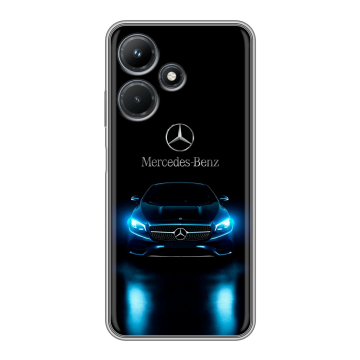Силиконовый чехол на Infinix Hot 30i с принтом Mercedes Мерседес Силиконовый чехол на Infinix Hot 30i с принтом Mercedes Мерседес