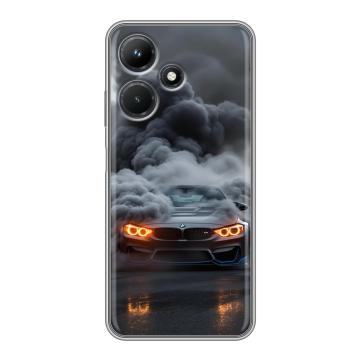 Силиконовый чехол на Infinix Hot 30i с принтом BMW БМВ