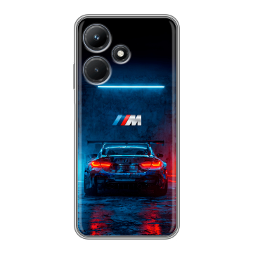 Силиконовый чехол на Infinix Hot 30i с принтом BMW БМВ
