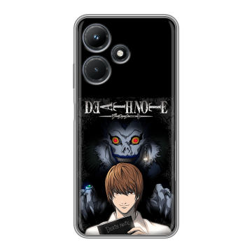 Силиконовый чехол на Infinix Hot 30i с принтом Death note Тетрадь смерти