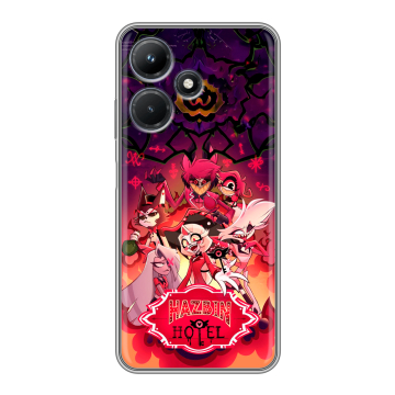 Силиконовый чехол на Infinix Hot 30i с принтом Hazbin Hotel Отель Хазбин