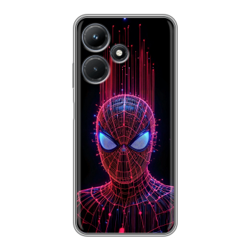 Силиконовый чехол на Infinix Hot 30i с принтом Spiderman Человек паук