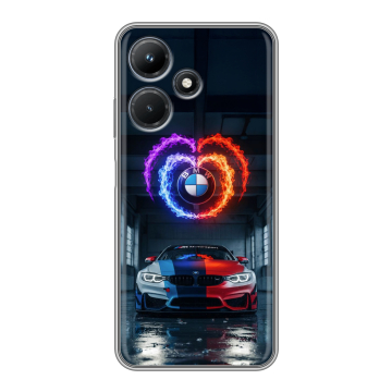 Силиконовый чехол на Infinix Hot 30i с принтом BMW БМВ