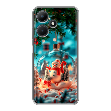 Силиконовый чехол на Infinix Hot 30i с принтом Новый год