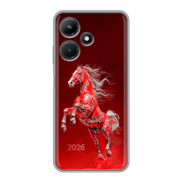 Силиконовый чехол на Infinix Hot 30i с принтом Новый год