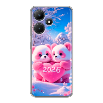 Силиконовый чехол на Infinix Hot 30i с принтом Новый год