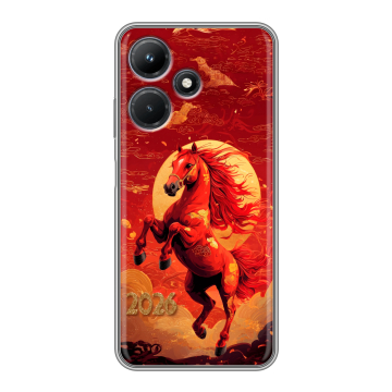 Силиконовый чехол на Infinix Hot 30i с принтом Новый год