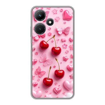 Силиконовый чехол на Infinix Hot 30i с принтом для девочек