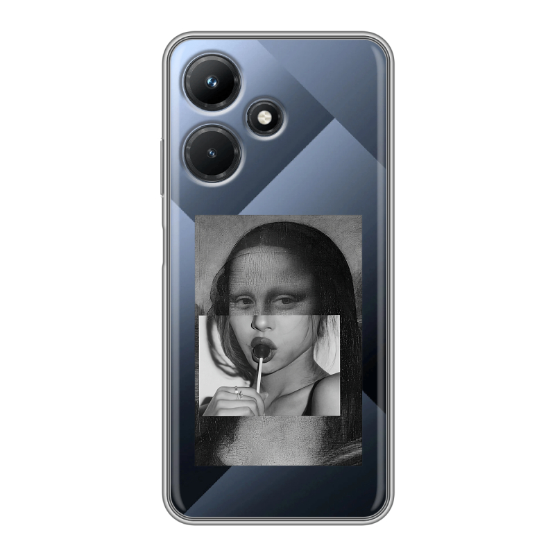 Силиконовый чехол на Infinix Hot 30i с принтом Мона Лиза Силиконовый чехол на Infinix Hot 30i с принтом Мона Лиза