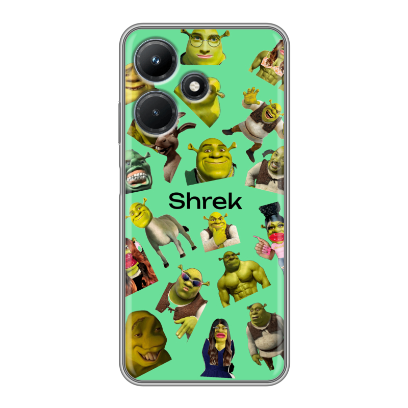 Силиконовый чехол на Infinix Hot 30i с принтом Шрек Shrek Силиконовый чехол на Infinix Hot 30i с принтом Шрек Shrek