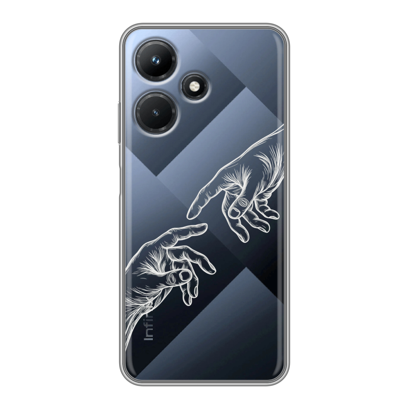 Силиконовый противоударный чехол на Infinix Hot 30i с принтом Сотворение мира Силиконовый противоударный чехол на Infinix Hot 30i с принтом Сотворение мира